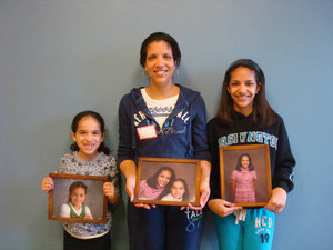 Gail Fortes, Genesis Fortes and Gabriella Fortes at the New Bedford Mass. Memories Road Show