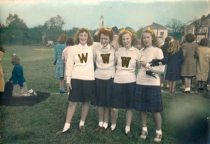 Wayland H.S. cheerleaders 1943