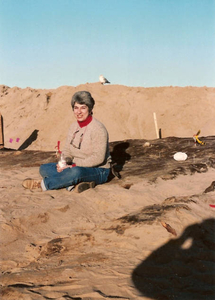 Tonya Baroody Largy at Coast Guard dig at Cape Cod National Seashore, Eastham