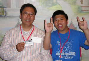 Frank Poon and Nathan Poon at the Quincy Mass. Memories Road Show