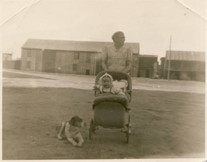 Great Granny Riley, me, and my dog