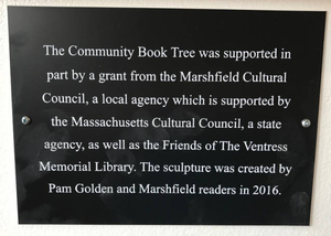 The Community Book Tree sign