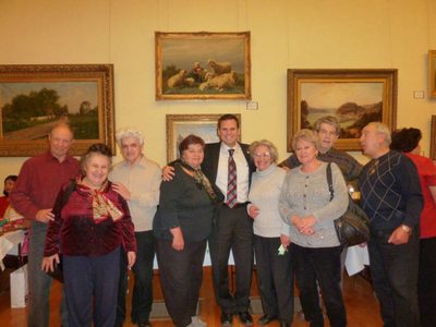 Members of Malden Russian community with a mayor at the opening celebration of Malden Reads