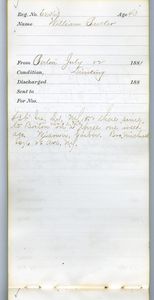 Tewksbury Almshouse Intake Record: Butler, William