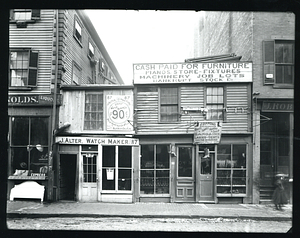 Storefronts on unidentified Boston street