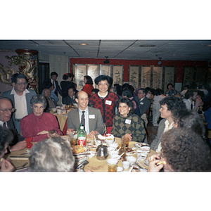 Suzanne Lee and fellow attendees of the Chinese Progressive Association's celebration of the Lunar New Year