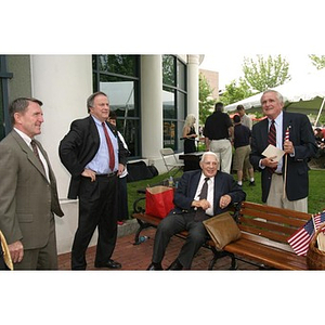 Four men at the Veterans Memorial groundbreaking ceremony