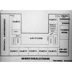 Floor plans for the second floor of Richards Hall