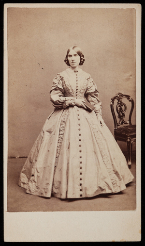 Studio portrait of Isabella Dove, Boston, Mass., 1861
