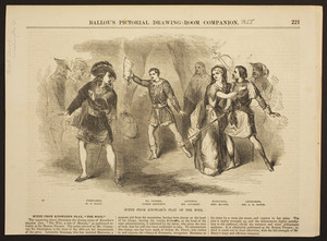 Scene from Knowle's play of The Wife