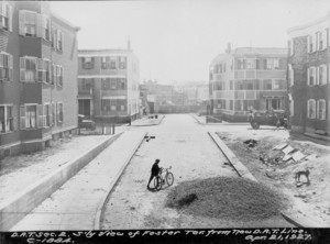 D.R.T. Section 2. Southerly view of Foster Terrace from new D.R.T. line