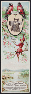 Bookmark for The New Home Sewing Machine Co., Orange, Mass., undated