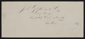 Letterhead for Joel Goldthwait & Co., carpetings, 167 & 169 Washington Street, Boston, Mass., 1870s