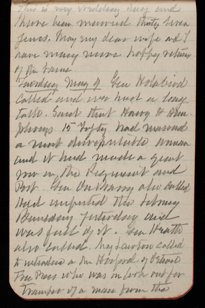 Thomas Lincoln Casey Notebook, February 1893-May 1893, 96, This is my wedding day and