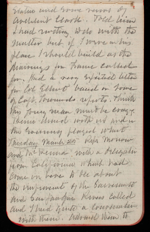 Thomas Lincoln Casey Notebook, February 1890-April 1890, 50, statue and some [illegible]