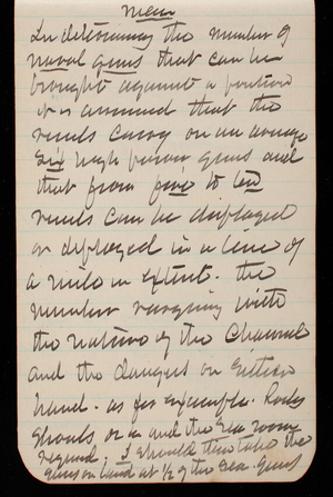 Thomas Lincoln Casey Notebook, Professional Memorandum, 1889-1892, undated, 20, In determining the number of
