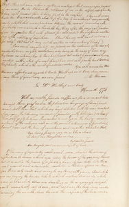 Letter from Mercy Otis Warren to John Winthrop and Hannah Winthrop (letterbook copy), [after 11 February 1774], "Will my worthy friends suffer me ..."