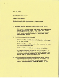 Memorandum from Mark H. McCormack to Hertz working papers file