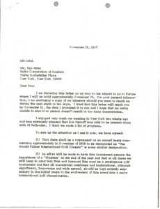 Letter from Mark H. McCormack to Ken Bilby