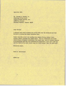 Letter from Mark H. McCormack to George E. Powell