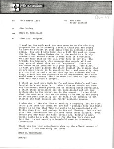 Memorandum from Mark H. McCormack to Jim Curley