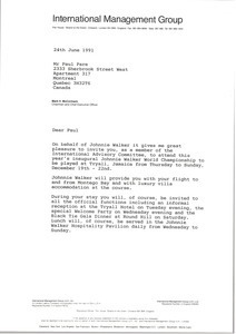 Letter from Mark H. McCormack to Paul Pare