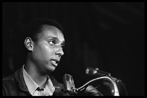 Stokely Carmichael speaking at the Youth, Non-Violence, and Social Change conference, Howard University