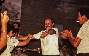 Men and women dancing at a Naxos discothèque