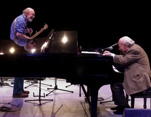 Pete Seeger performing with George Wein (on piano) at the George Wein tribute, Symphony Space, New York City