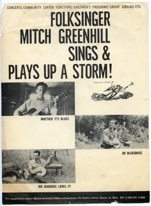 Folksinger Mitch Greenhill sings & plays up a storm!