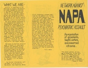 NAPA: An Organization of ex-patients, health workers, and concerned citizens