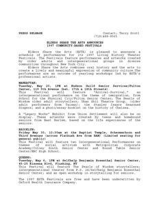 Press Releases: Elders Share the Arts announces 197 community-based festivals