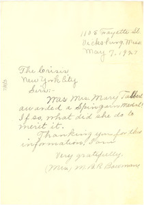 Letter from M. B. R. Bowman to Crisis