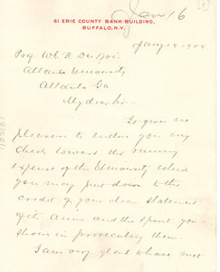 Letter from J. I. Monroe to W. E. B. Du Bois