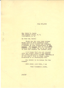 Letter from Crisis to Henry E. Baker
