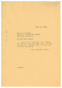 Letter from W. E. B. Du Bois to Norfolk Journal and Guide