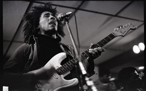 Bob Marley and the Wailers at Paul's Mall: Marley with guitar