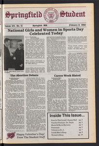The Springfield Student (vol. 104, no. 15) Feb. 8, 1990