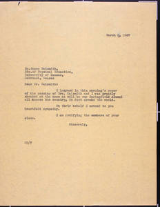 Letter to Naismith from Draper (March 5, 1937)