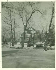 Springfield College Student Union in winter (1948)
