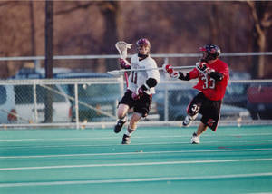 Nicholas G. Myers being chased during a game