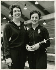Springfield College women's gymnastics Mimi Murray and Bonnie R. Remo (1969)