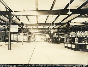 Dorchester Rapid Transit section 4. Looking north along west section of Ashmont Station interior