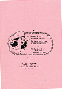 Kim Elizabeth Stuart Outreach Flyer