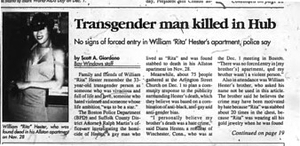 Transgender Man killed in Hub