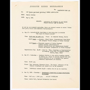 Letter from Muriel Snowden to Large Apartment Building Owners (LAB) Association about activities in Boston during public housing week