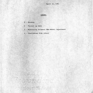 Agenda for Code of Discipline advisory board meeting on April 16, 1981