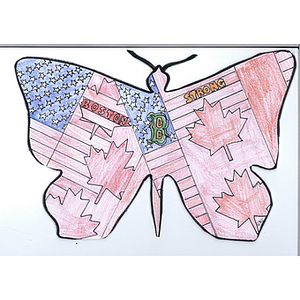 "Butterfly of Boston" made by student at Willow Way Public School (Ontario, Canada)