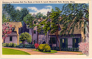 Entrance to Dawson Hall Tea Room at David S. Lynch Memorial Park, Beverly, Mass.