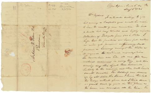 Letter from Henry Witmer to Adam K. Witmer, 1836 May 6
